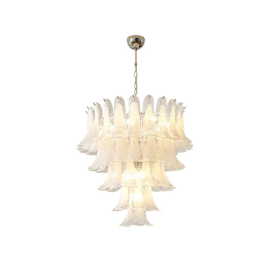 Murano Chandelier - Handcrafted Tiered Glass Art Pendant | Luxury Italian-Style Lighting
