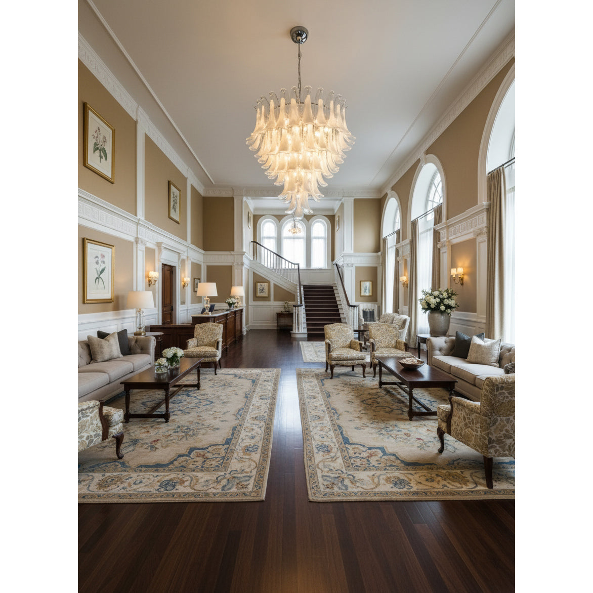 Murano Chandelier - Handcrafted Tiered Glass Art Pendant | Luxury Italian-Style Lighting