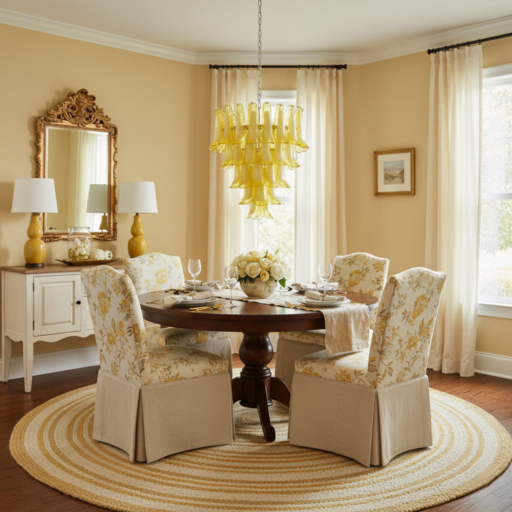 Murano Chandelier - Handcrafted Tiered Glass Art Pendant | Luxury Italian-Style Lighting