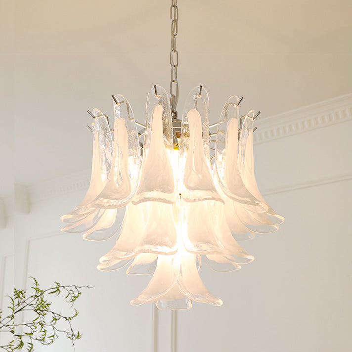 Murano Chandelier - Handcrafted Tiered Glass Art Pendant | Luxury Italian-Style Lighting