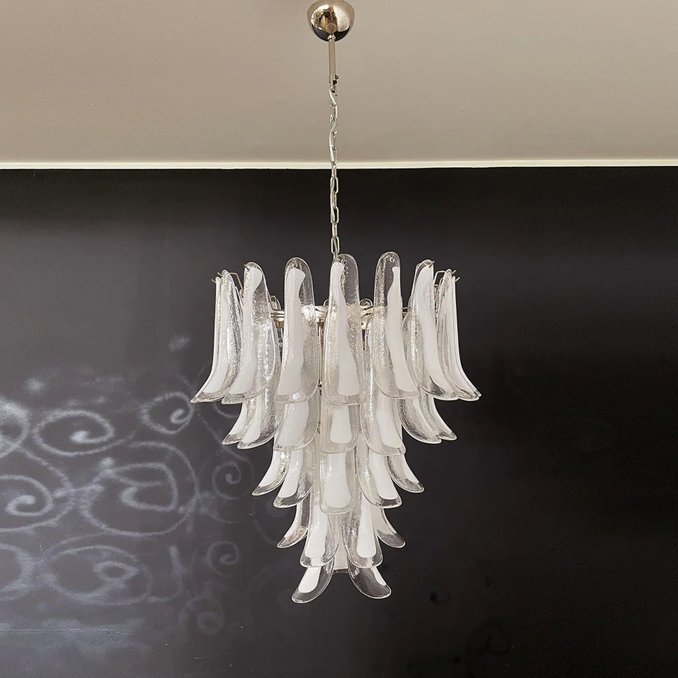 Murano Chandelier - Handcrafted Tiered Glass Art Pendant | Luxury Italian-Style Lighting