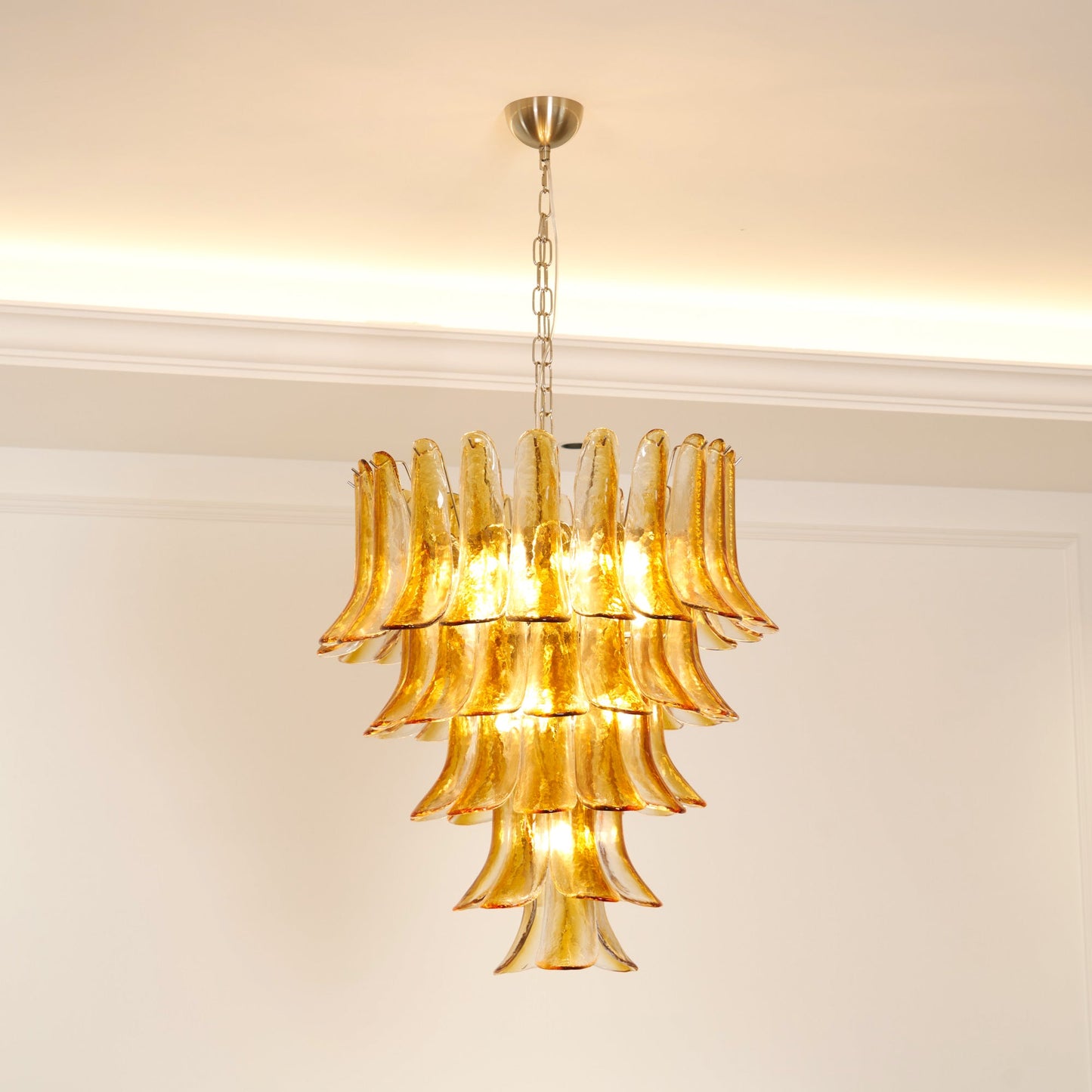 Murano Chandelier - Handcrafted Tiered Glass Art Pendant | Luxury Italian-Style Lighting