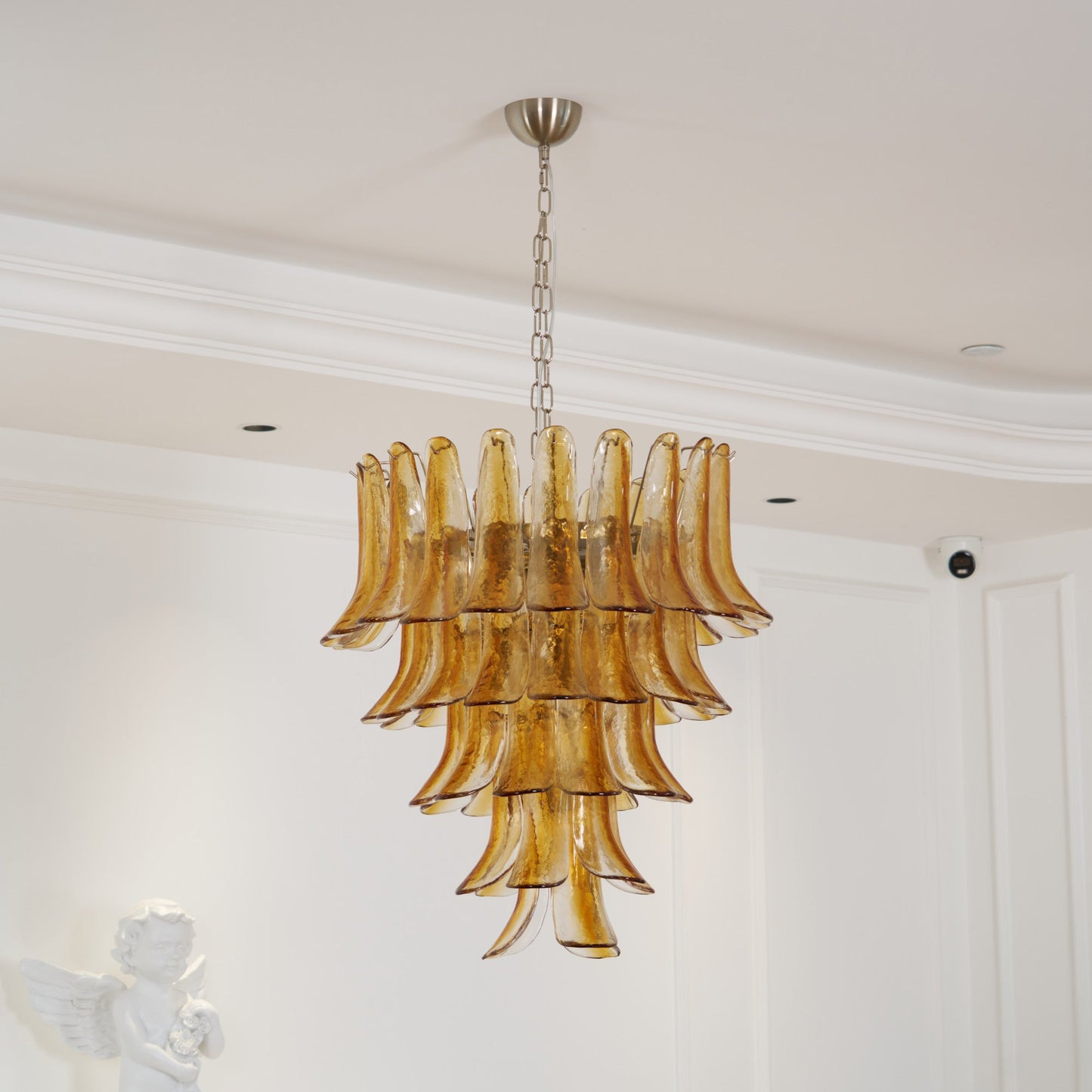 Murano Chandelier - Handcrafted Tiered Glass Art Pendant | Luxury Italian-Style Lighting