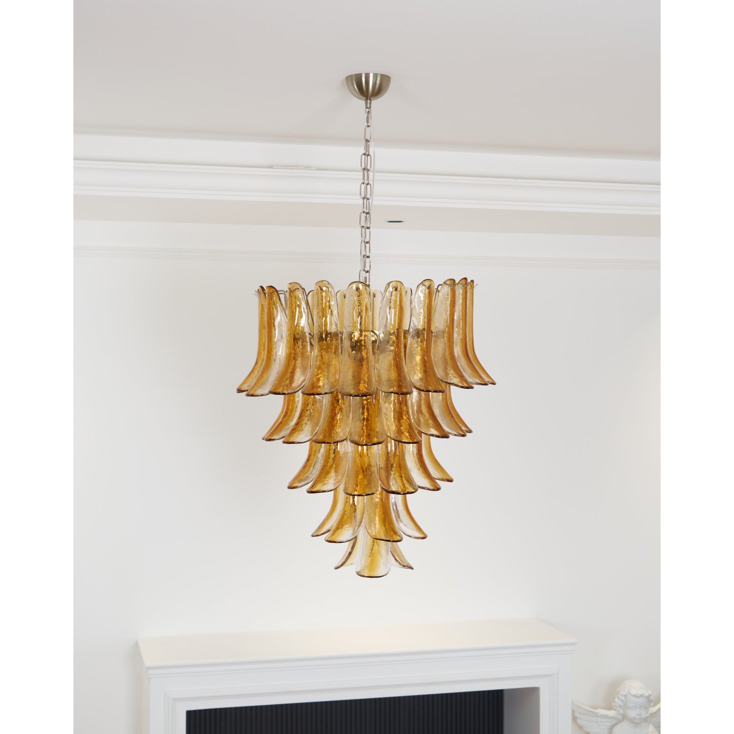 Murano Chandelier - Handcrafted Tiered Glass Art Pendant | Luxury Italian-Style Lighting