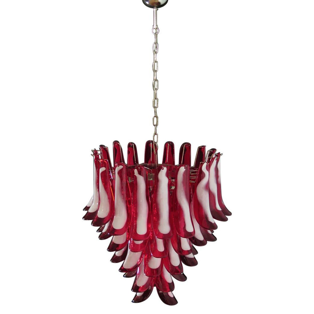 Murano Petal Chandelier - Handcrafted Italian Blown Glass Floral Pendant