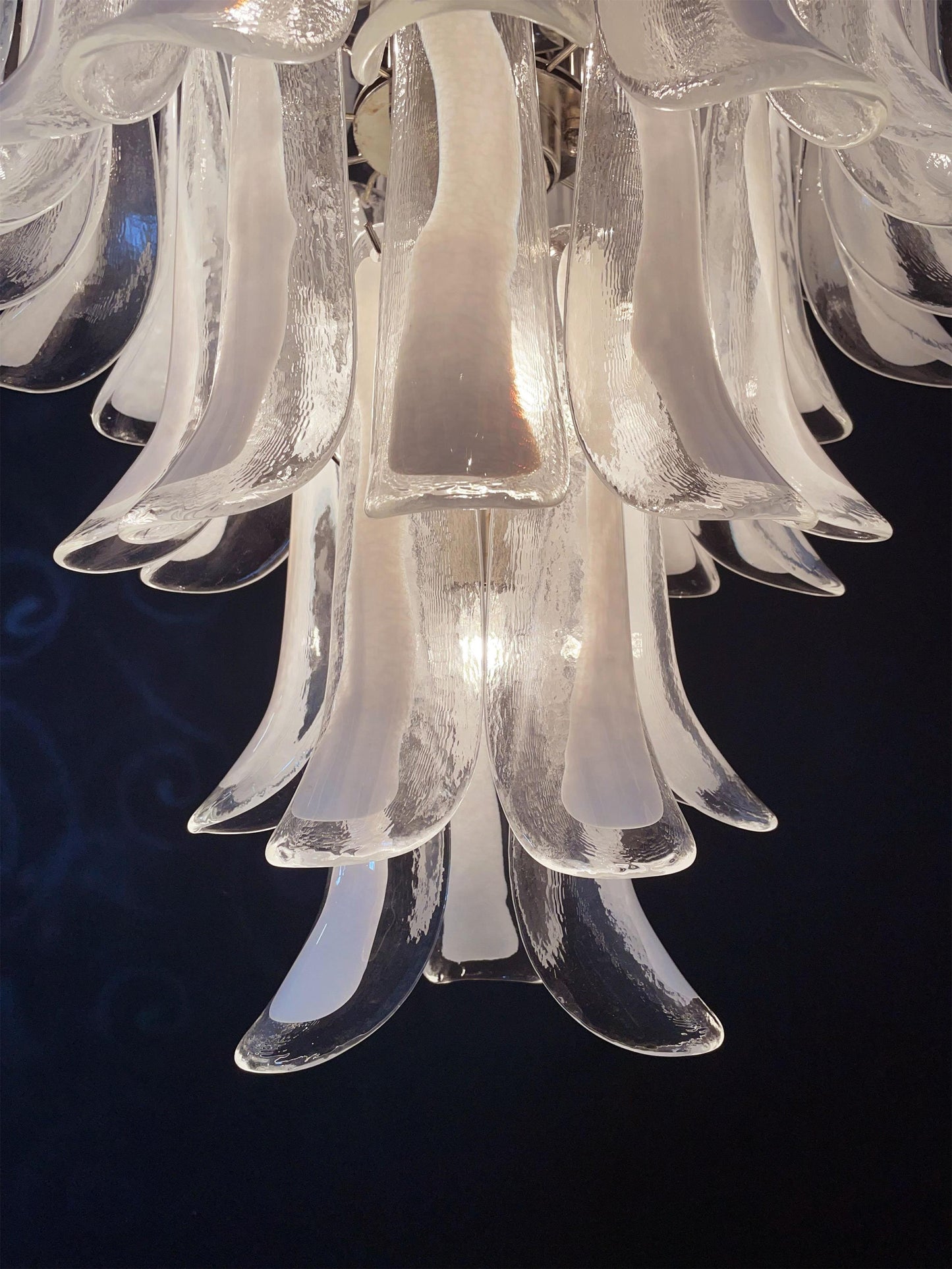 Murano Petal Chandelier - Handcrafted Italian Blown Glass Floral Pendant
