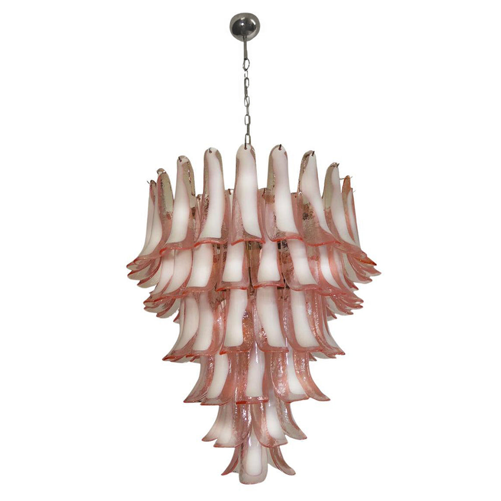 Murano Petal Chandelier - Handcrafted Italian Blown Glass Floral Pendant