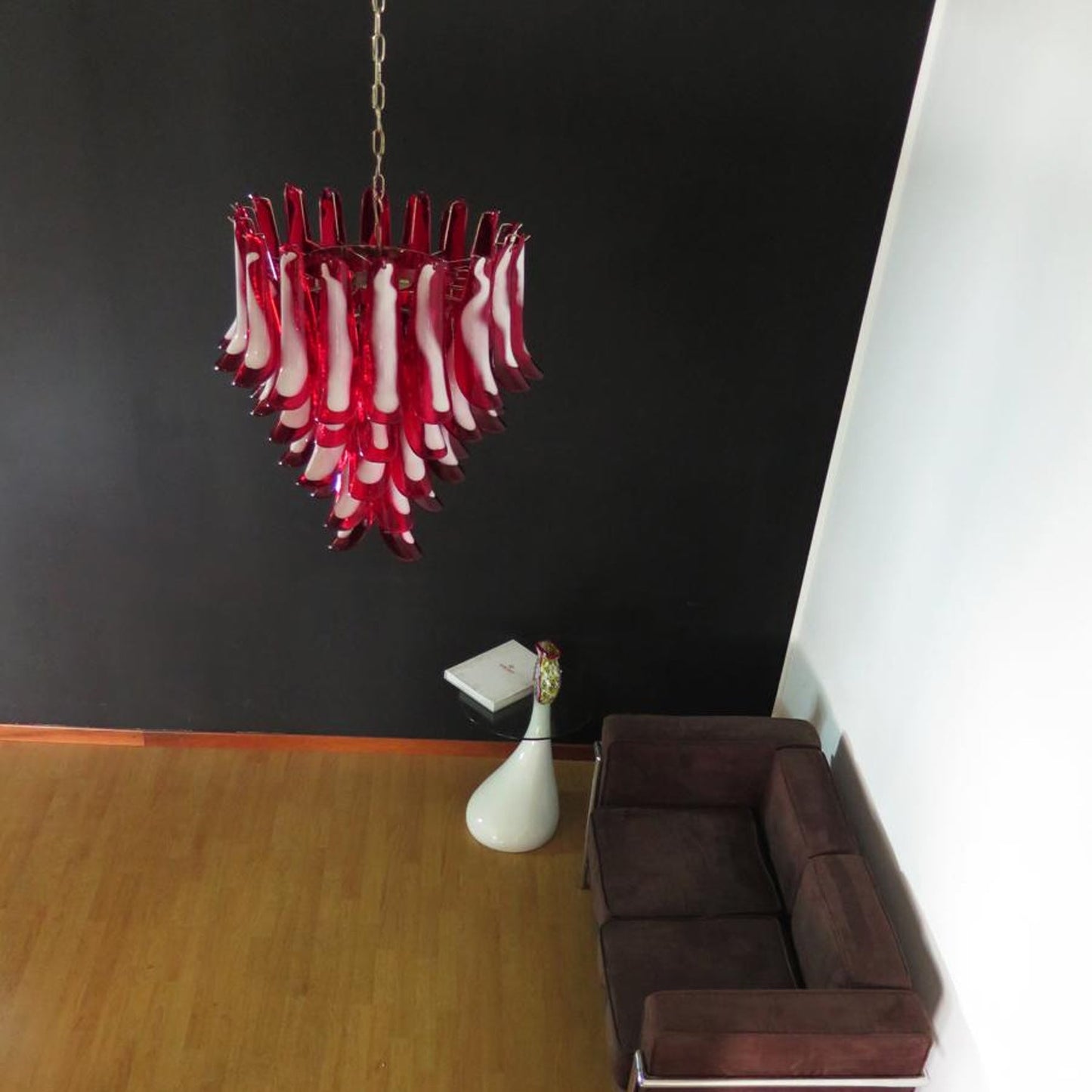 Murano Petal Chandelier - Handcrafted Italian Blown Glass Floral Pendant