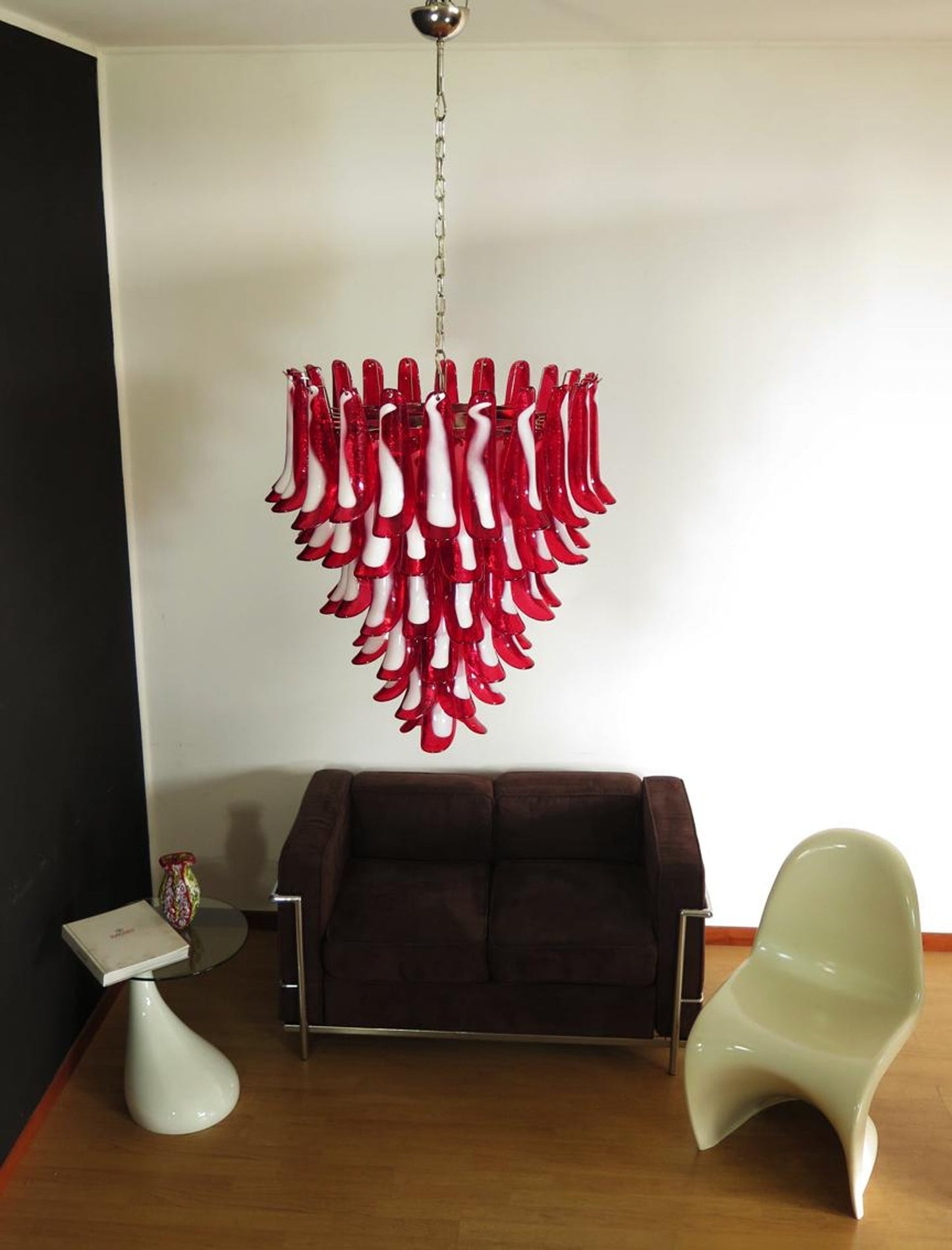 Murano Petal Chandelier - Handcrafted Italian Blown Glass Floral Pendant