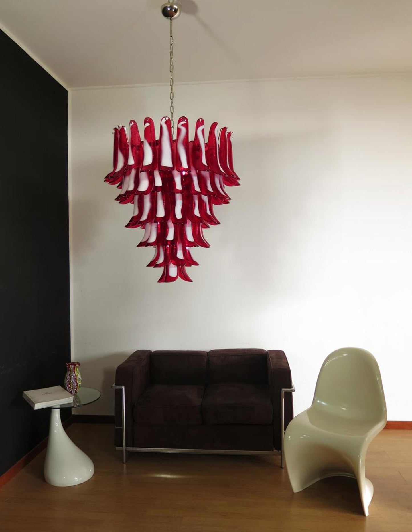 Murano Petal Chandelier - Handcrafted Italian Blown Glass Floral Pendant