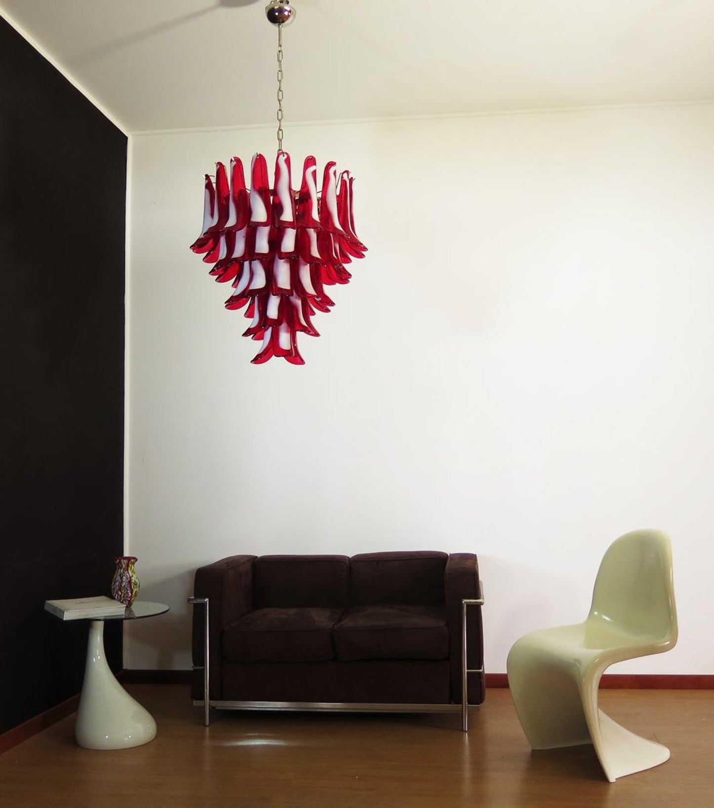 Murano Petal Chandelier - Handcrafted Italian Blown Glass Floral Pendant