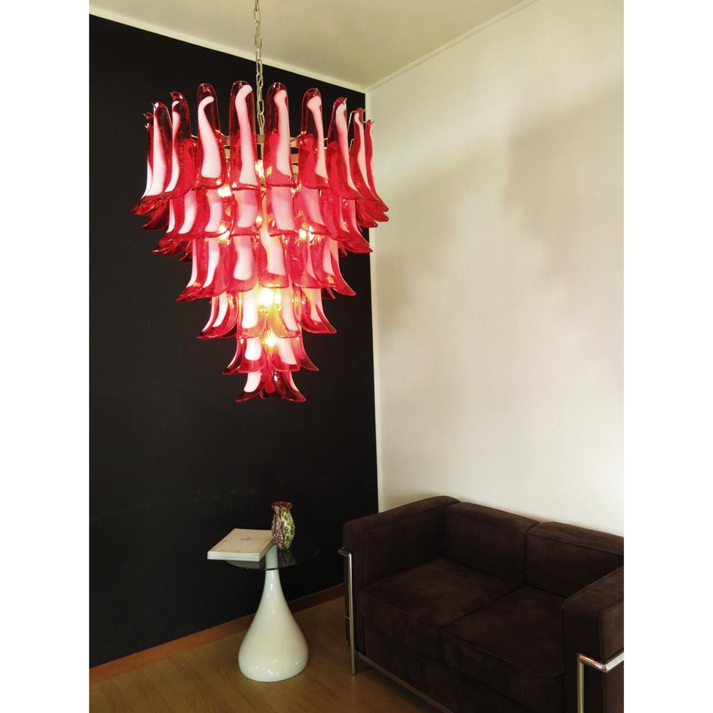Murano Petal Chandelier - Handcrafted Italian Blown Glass Floral Pendant