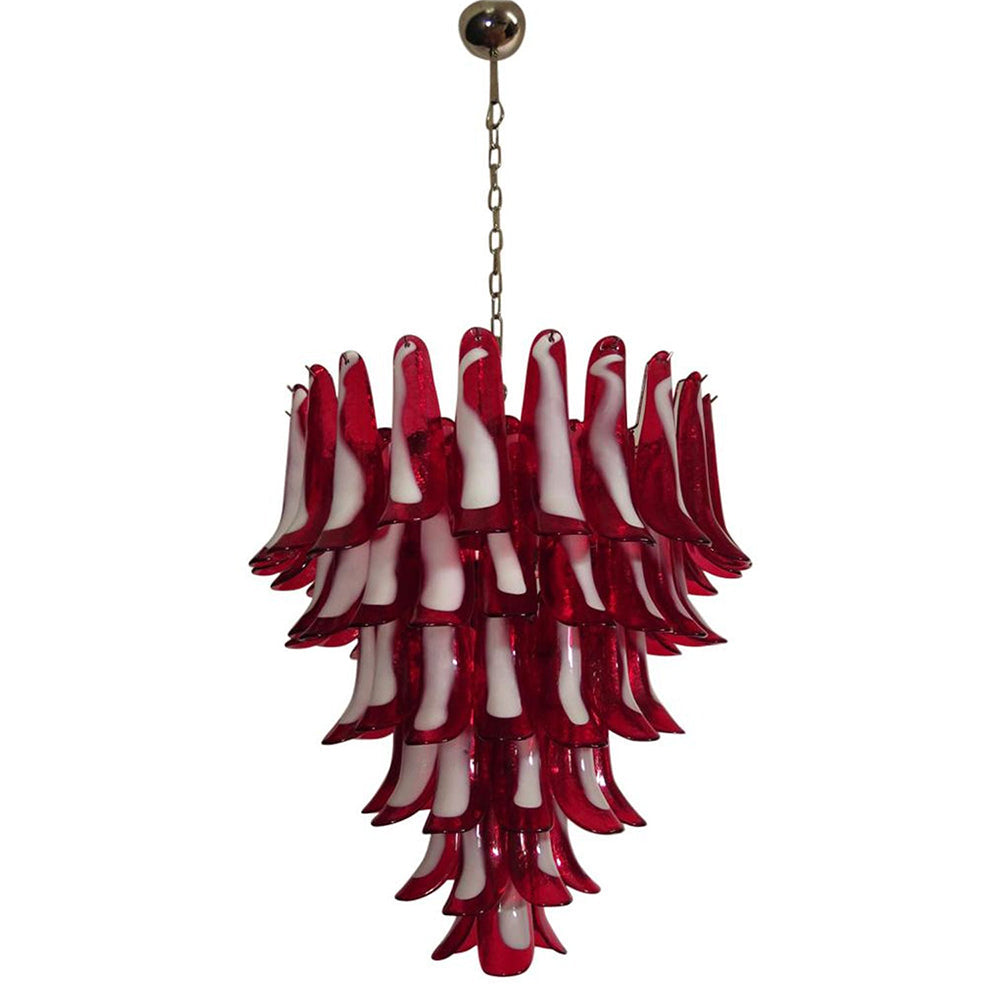Murano Petal Chandelier - Handcrafted Italian Blown Glass Floral Pendant