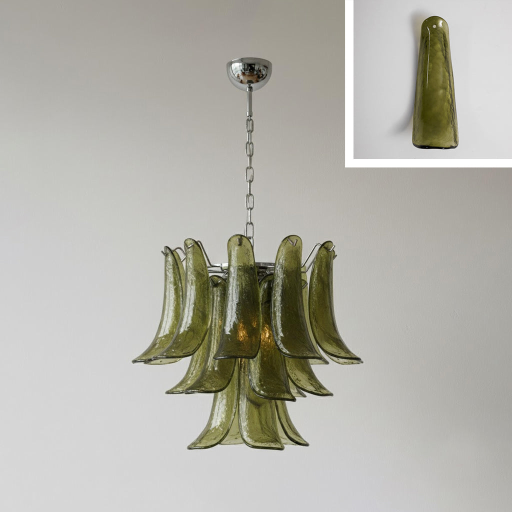 Murano Chandelier - Handcrafted Tiered Glass Art Pendant | Luxury Italian-Style Lighting