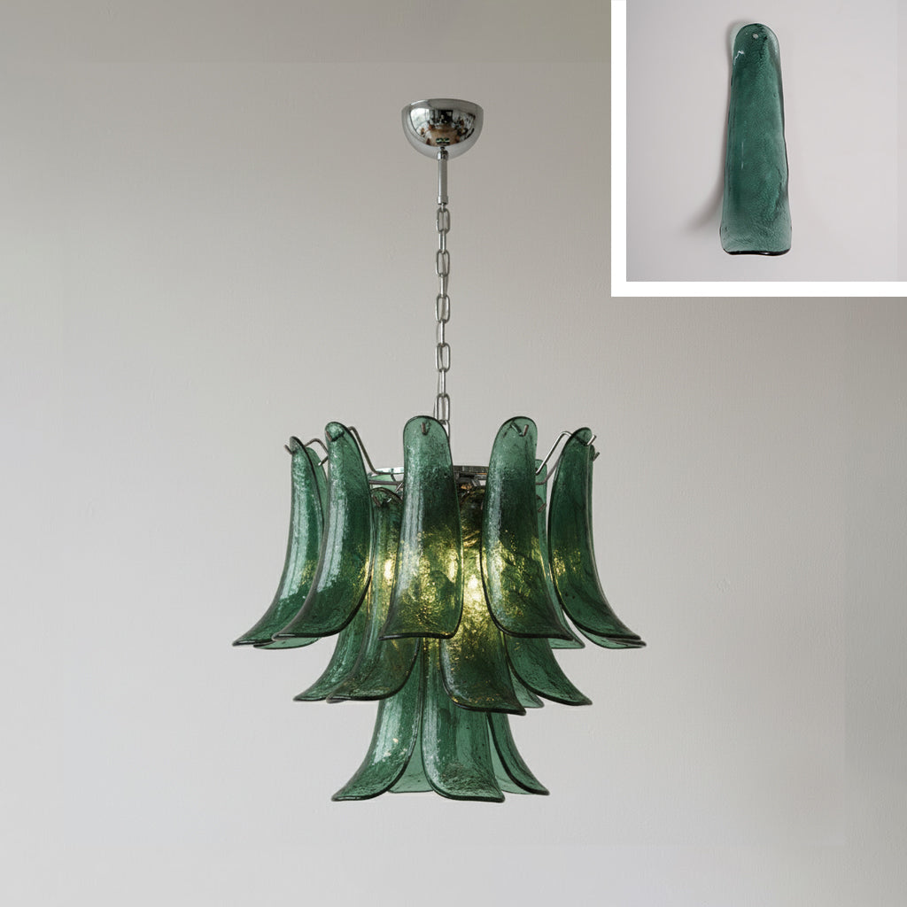 Murano Chandelier - Handcrafted Tiered Glass Art Pendant | Luxury Italian-Style Lighting