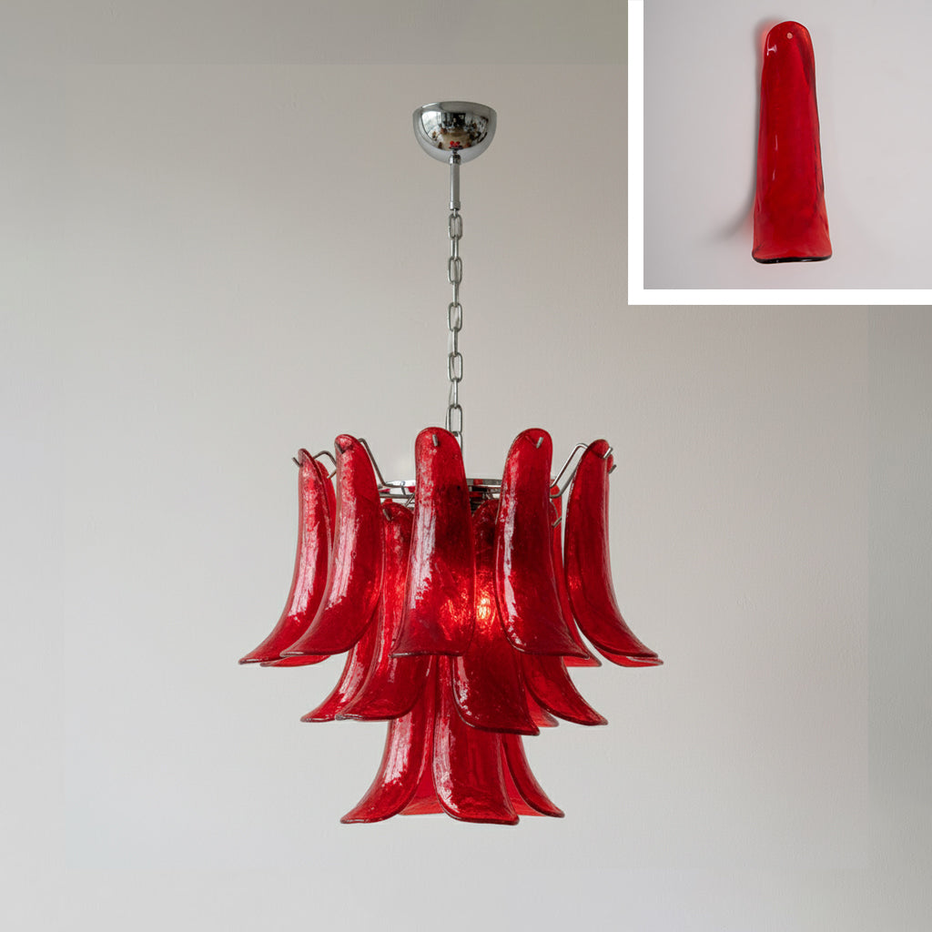 Murano Chandelier - Handcrafted Tiered Glass Art Pendant | Luxury Italian-Style Lighting