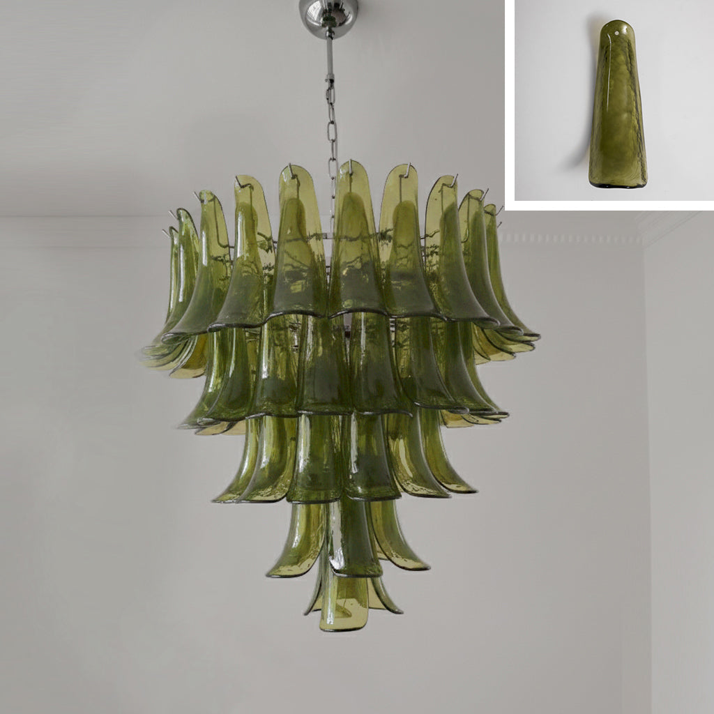 Murano Chandelier - Handcrafted Tiered Glass Art Pendant | Luxury Italian-Style Lighting