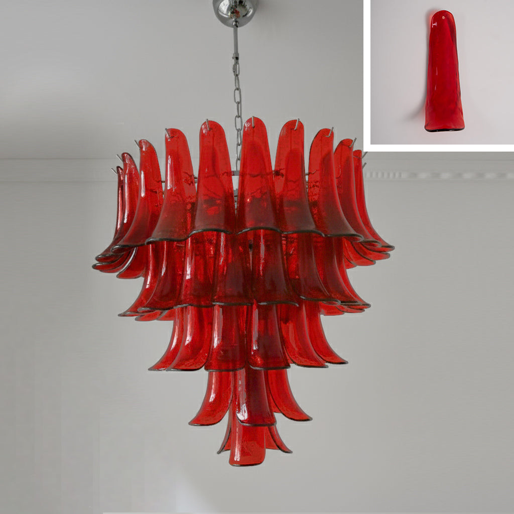 Murano Chandelier - Handcrafted Tiered Glass Art Pendant | Luxury Italian-Style Lighting