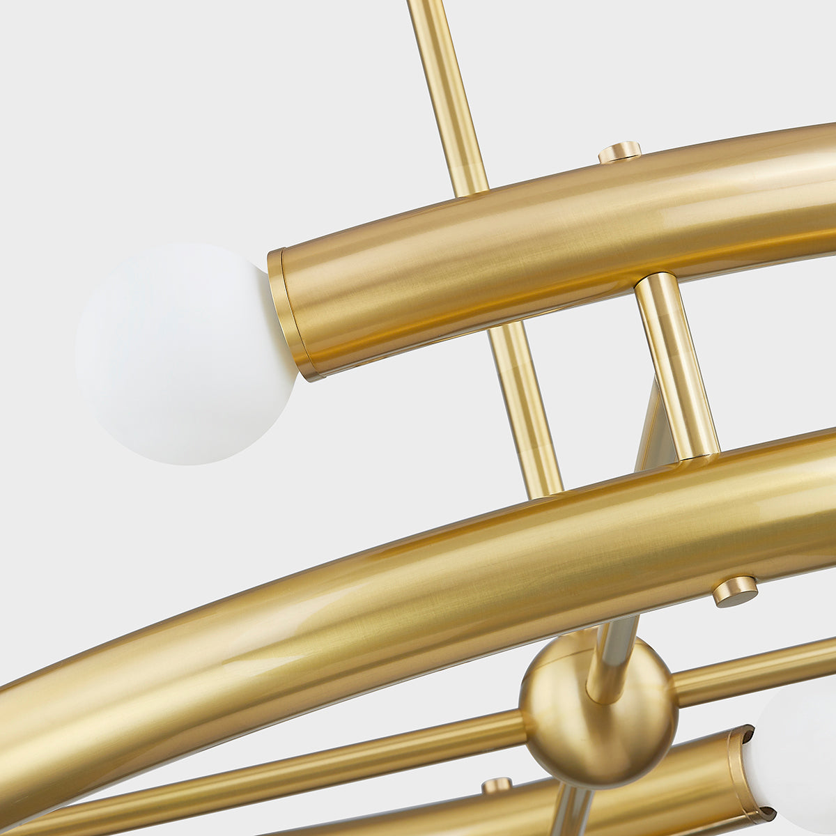 Murcia Chandelier - Deconstructed Ring Chandelier in Aged Brass | Modern Orbit Pendant