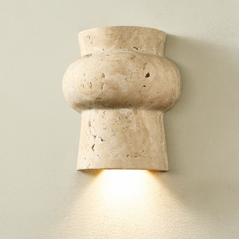 Mya Travertine Wall Lamp - Sculptural Natural Stone Sconce | Modern Organic Art Lighting