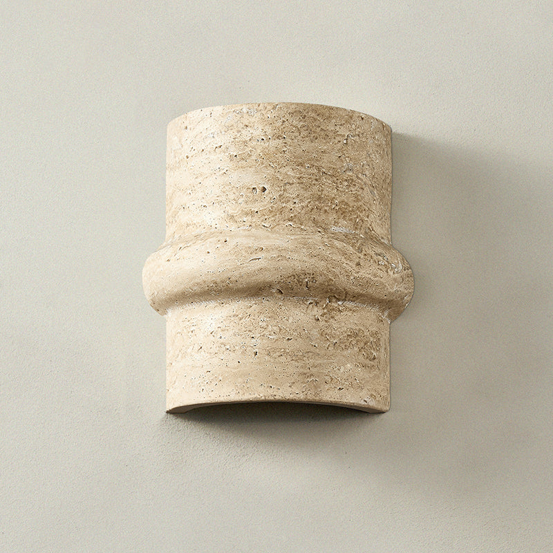 Mya Travertine Wall Lamp - Sculptural Natural Stone Sconce | Modern Organic Art Lighting