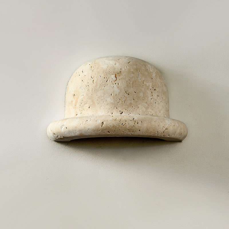 Mya Travertine Wall Lamp - Sculptural Natural Stone Sconce | Modern Organic Art Lighting
