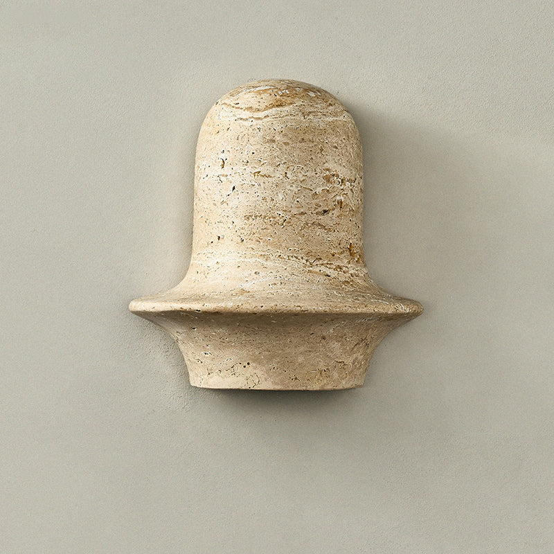 Mya Travertine Wall Lamp - Sculptural Natural Stone Sconce | Modern Organic Art Lighting