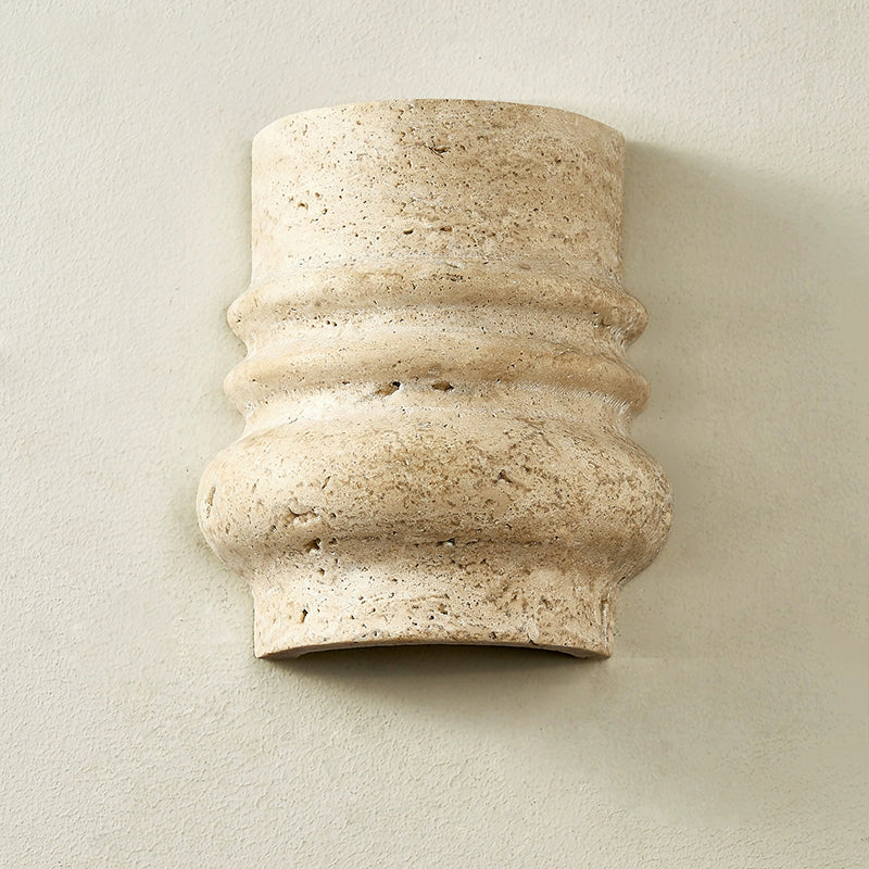 Mya Travertine Wall Lamp - Sculptural Natural Stone Sconce | Modern Organic Art Lighting