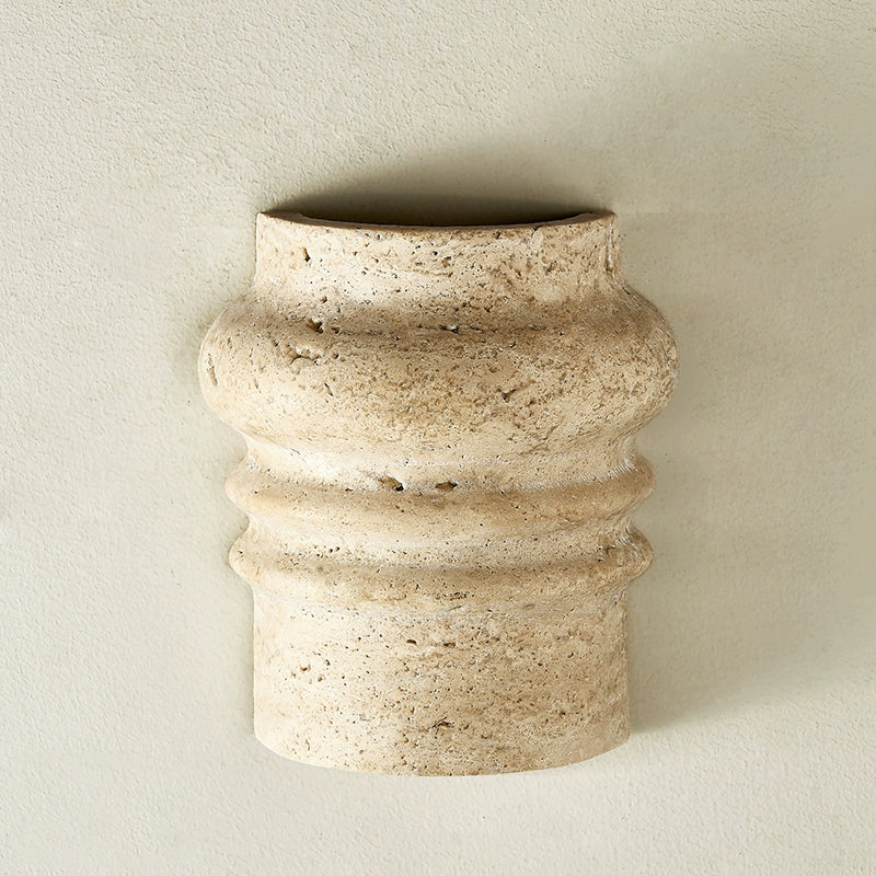 Mya Travertine Wall Lamp - Sculptural Natural Stone Sconce | Modern Organic Art Lighting