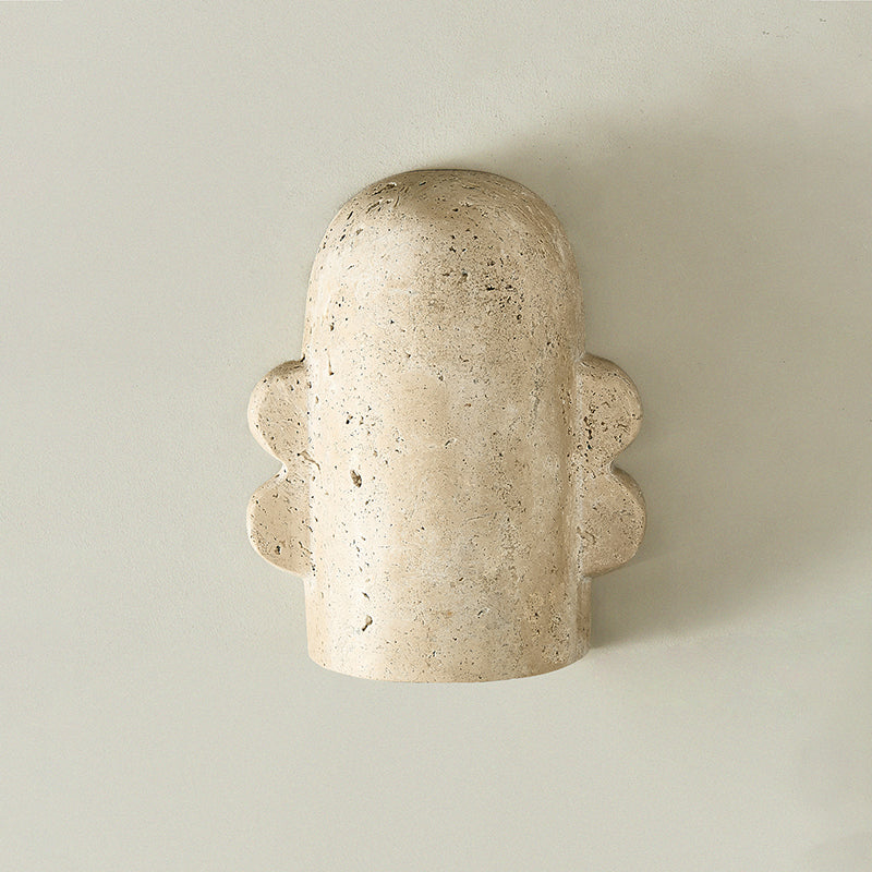 Mya Travertine Wall Lamp - Sculptural Natural Stone Sconce | Modern Organic Art Lighting