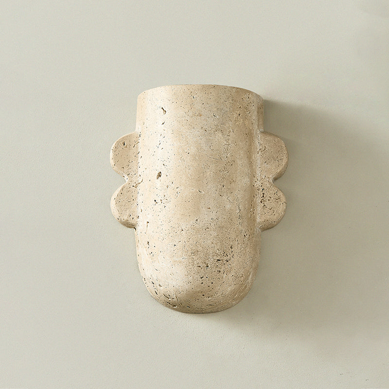 Mya Travertine Wall Lamp - Sculptural Natural Stone Sconce | Modern Organic Art Lighting