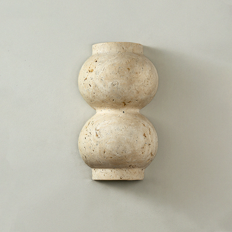 Mya Travertine Wall Lamp - Sculptural Natural Stone Sconce | Modern Organic Art Lighting