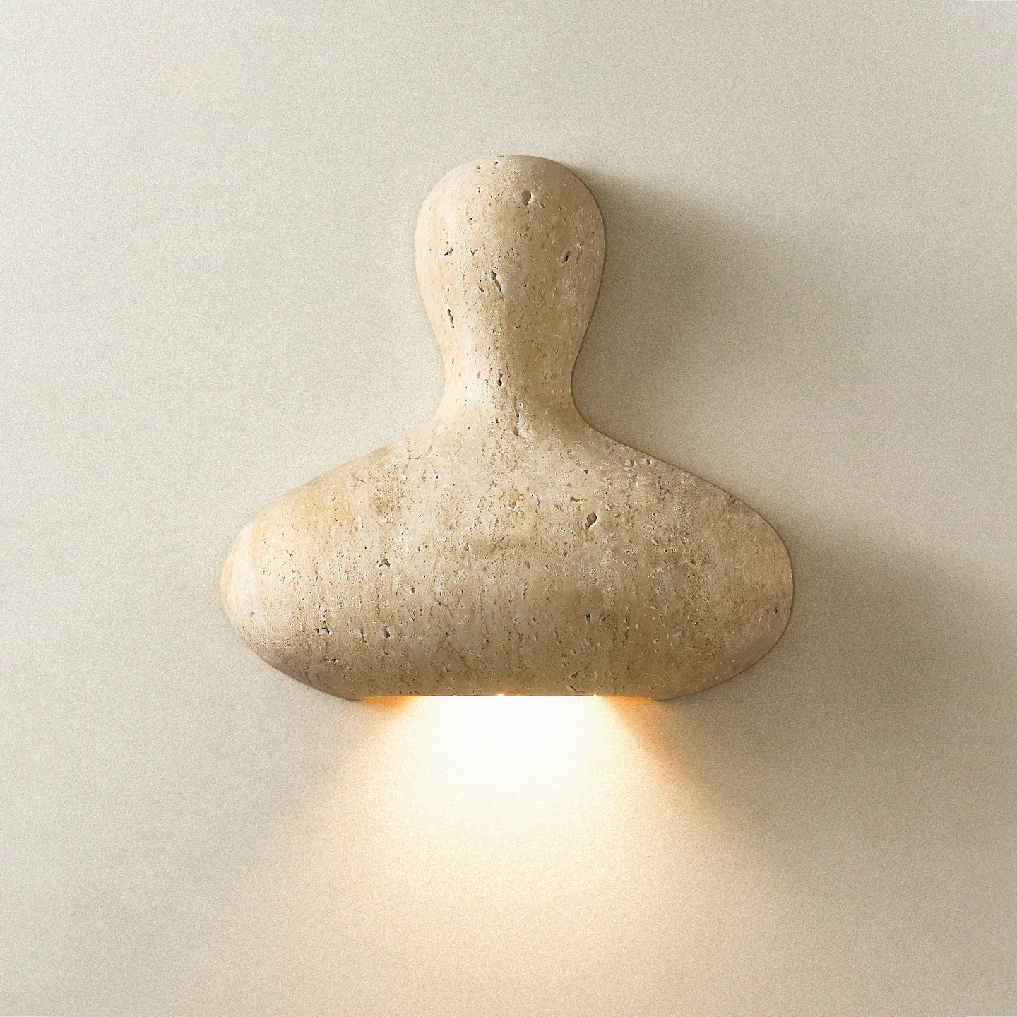 Mya Travertine Wall Lamp - Sculptural Natural Stone Sconce | Modern Organic Art Lighting