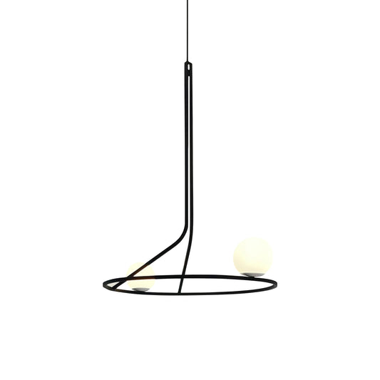 Na Lini Chandelier - Minimalist Geometric Brass & Glass Pendant Light