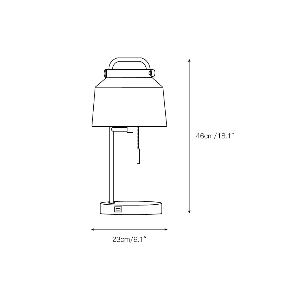 Naima Table Lamp - Nordic Beech Wood & Wireless Charging Desk Light