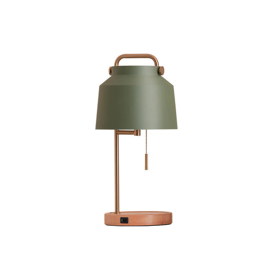 Naima Table Lamp - Nordic Beech Wood & Wireless Charging Desk Light