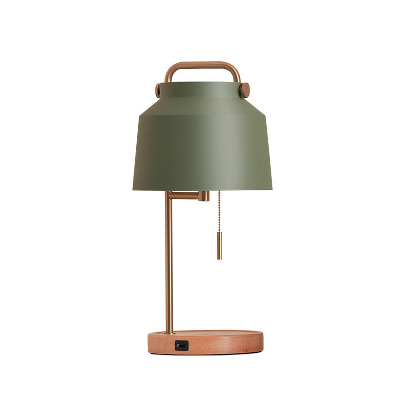 Naima Table Lamp - Nordic Beech Wood & Wireless Charging Desk Light