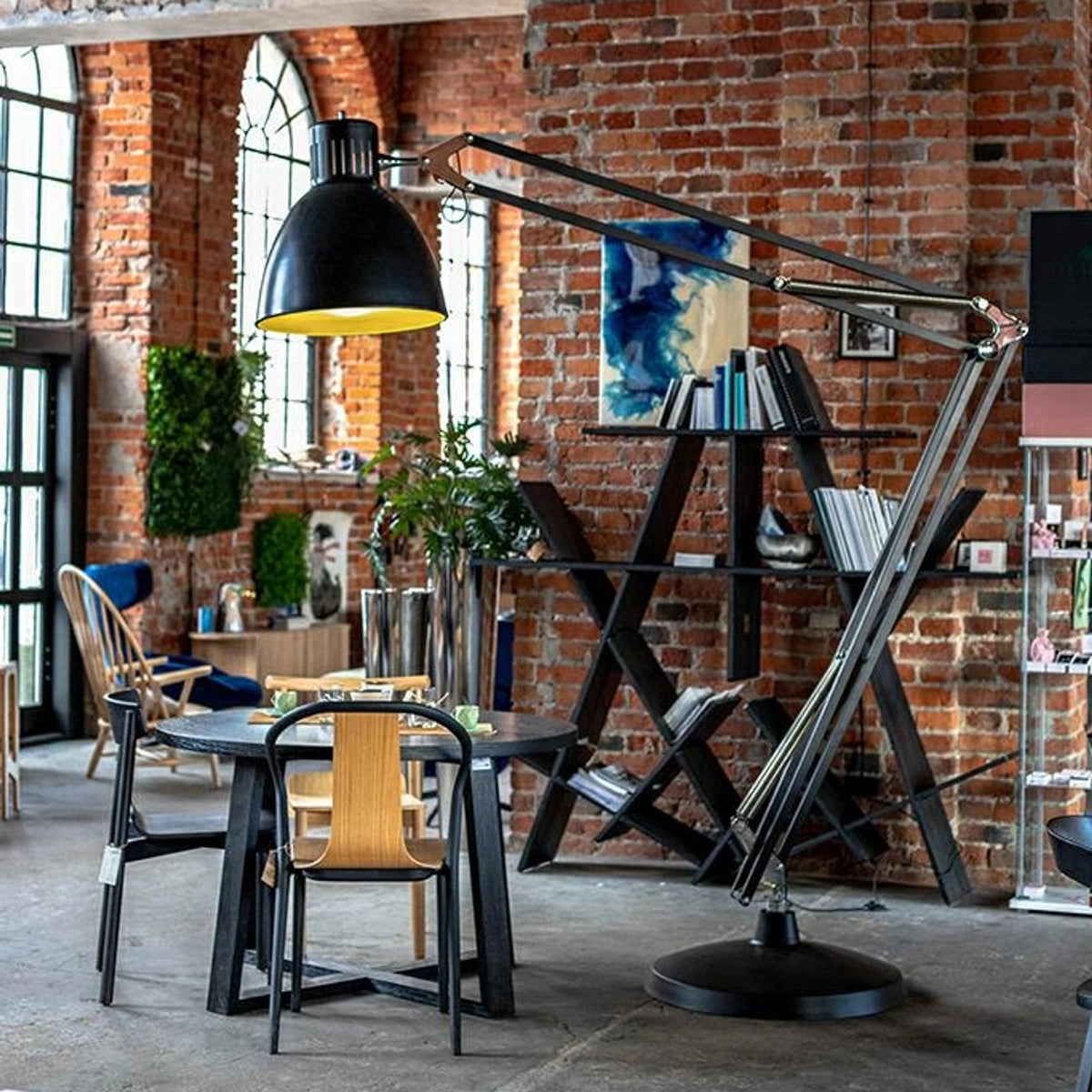 Naska Floor Lamp - Oversized Adjustable Architectural Metal Task Light
