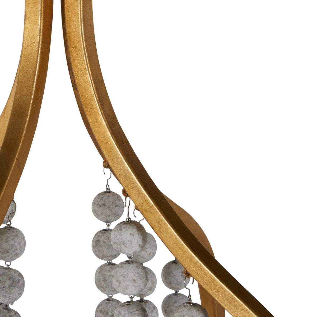 Neville Chandelier - 8-Light Copper Framework & Distressed Wood Bead Light