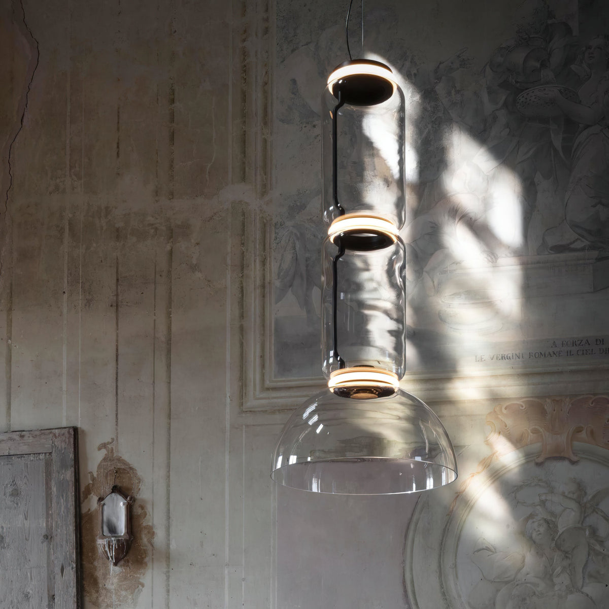 Noctambule Pendant Lamp - Stackable Hand-Blown Glass Cylinder Light