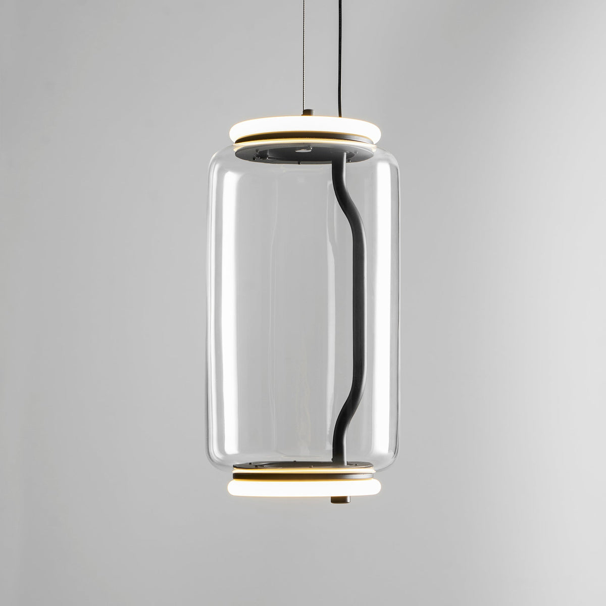 Noctambule Pendant Lamp - Stackable Hand-Blown Glass Cylinder Light