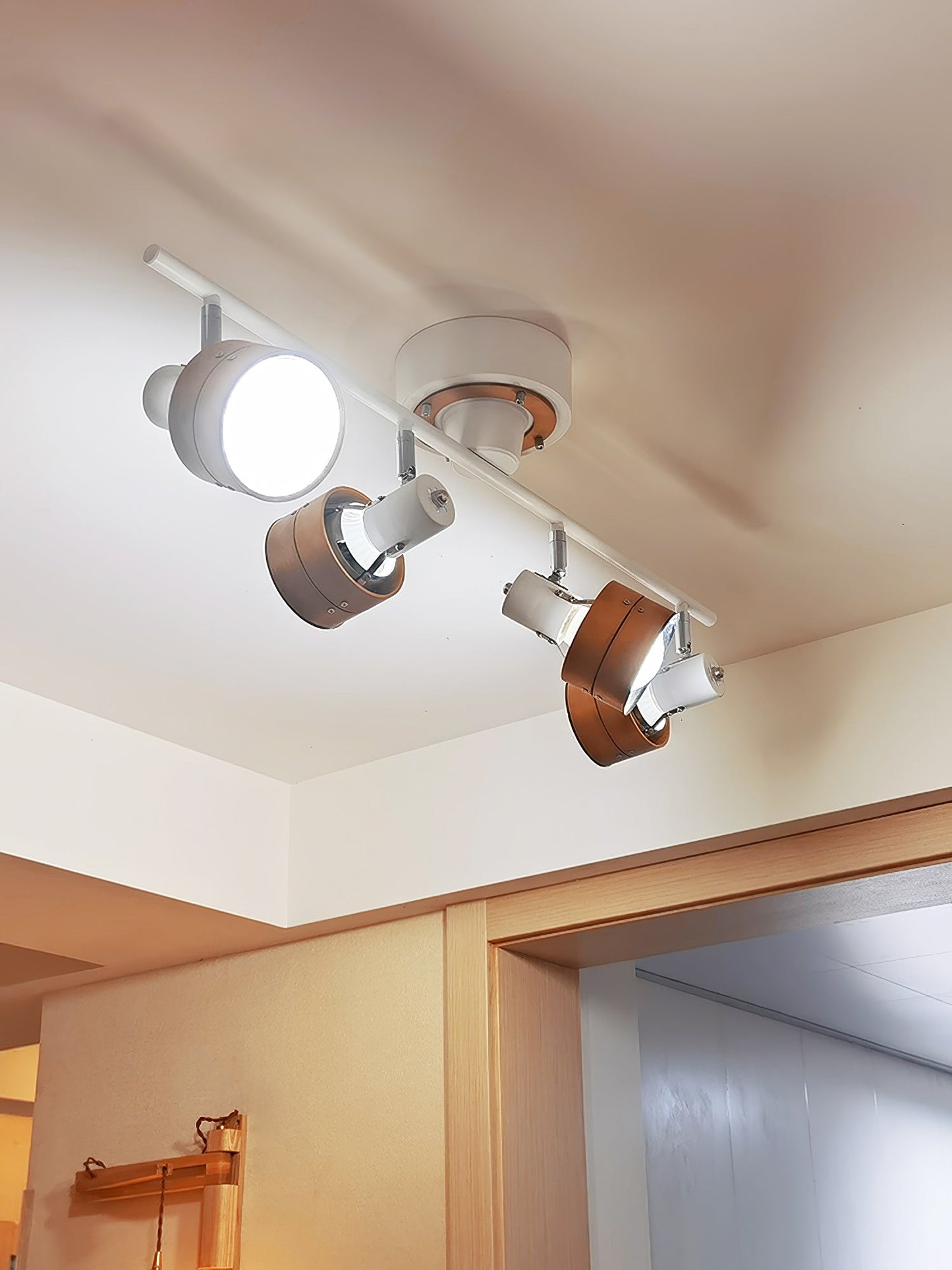 Nordic Cylindrical 4-Light Spotlight - 360° Adjustable Track Light