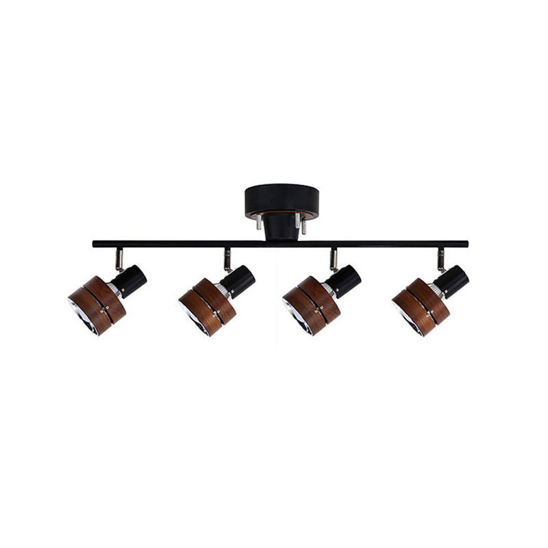 Nordic Cylindrical 4-Light Spotlight - 360° Adjustable Track Light