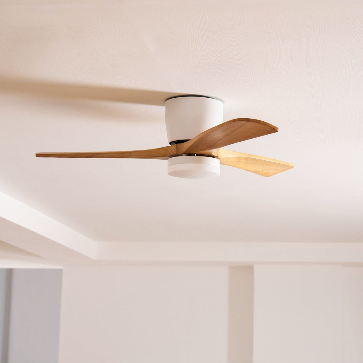 Nordic Wooden Ceiling Fan Light - DC Motor Wooden Blade Fan