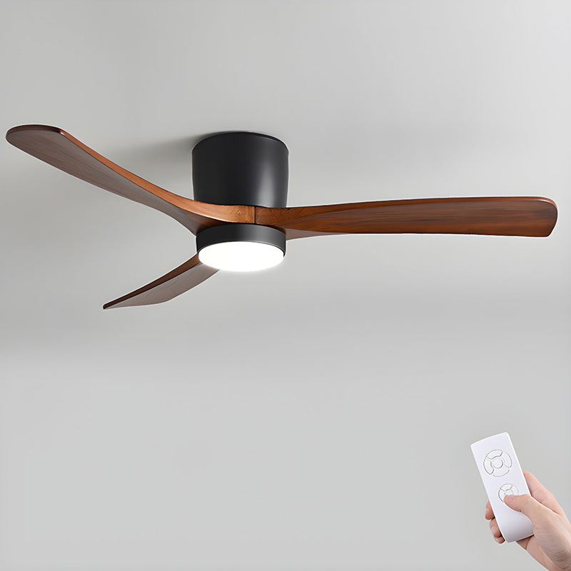 Nordic Wooden Ceiling Fan Light - DC Motor Wooden Blade Fan