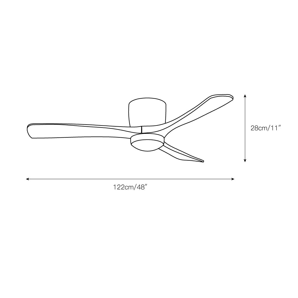Nordic Wooden Ceiling Fan Light - DC Motor Wooden Blade Fan