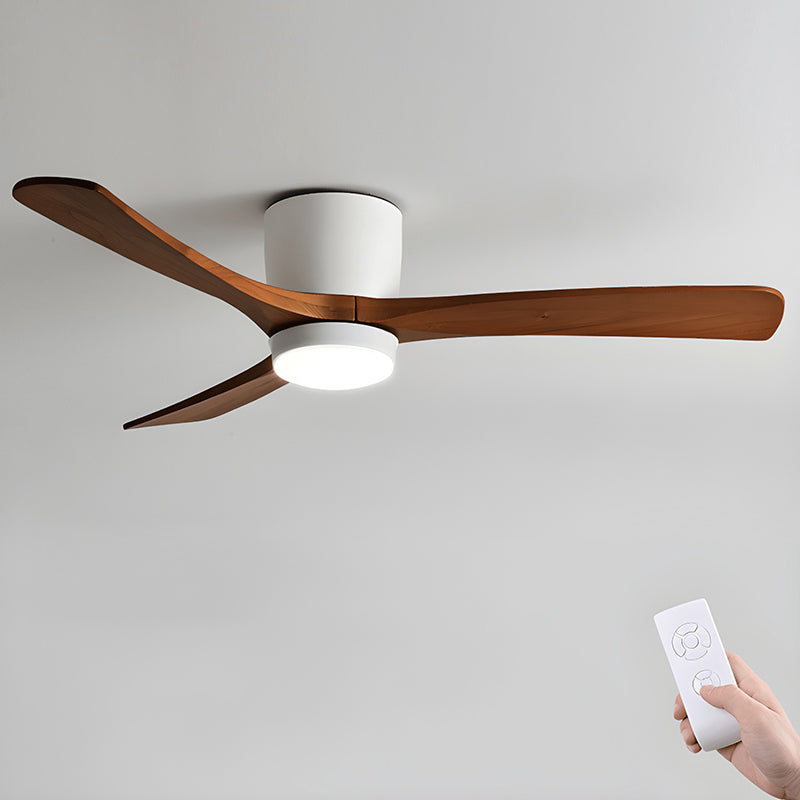 Nordic Wooden Ceiling Fan Light - DC Motor Wooden Blade Fan