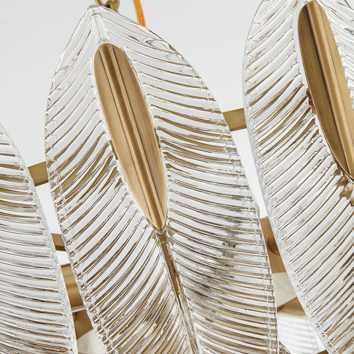 Novida Chandelier - Neoclassical Layered Brass & Tiered Glass Light