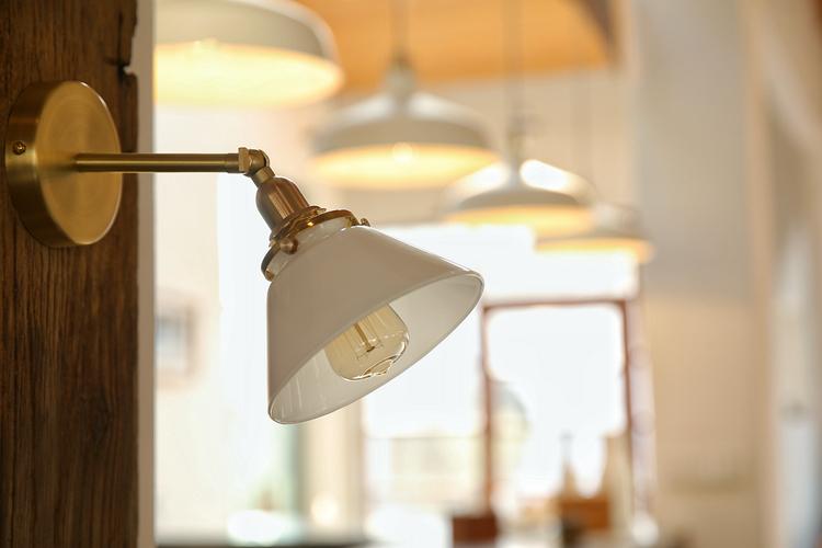 Alabaster White Shade Wall Light