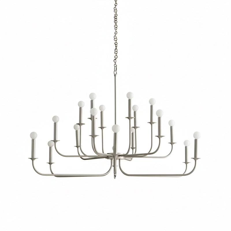 Odensa Chandelier - Double-Tier Brass Multi-Arm Light